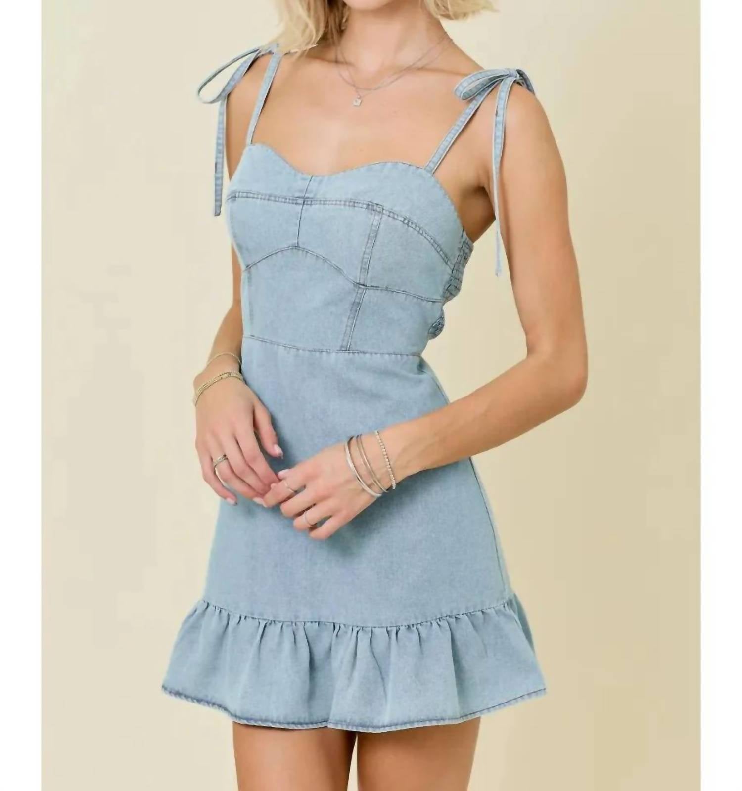 Day + Moon - For Keeps Denim Mini Dress