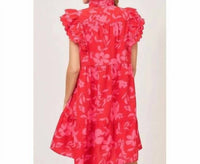 Umgee - Mix Floral Ruffle Sleeve Dress