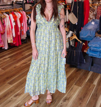 Meet Me In Santorini - Helios Harvest Maxi Dress