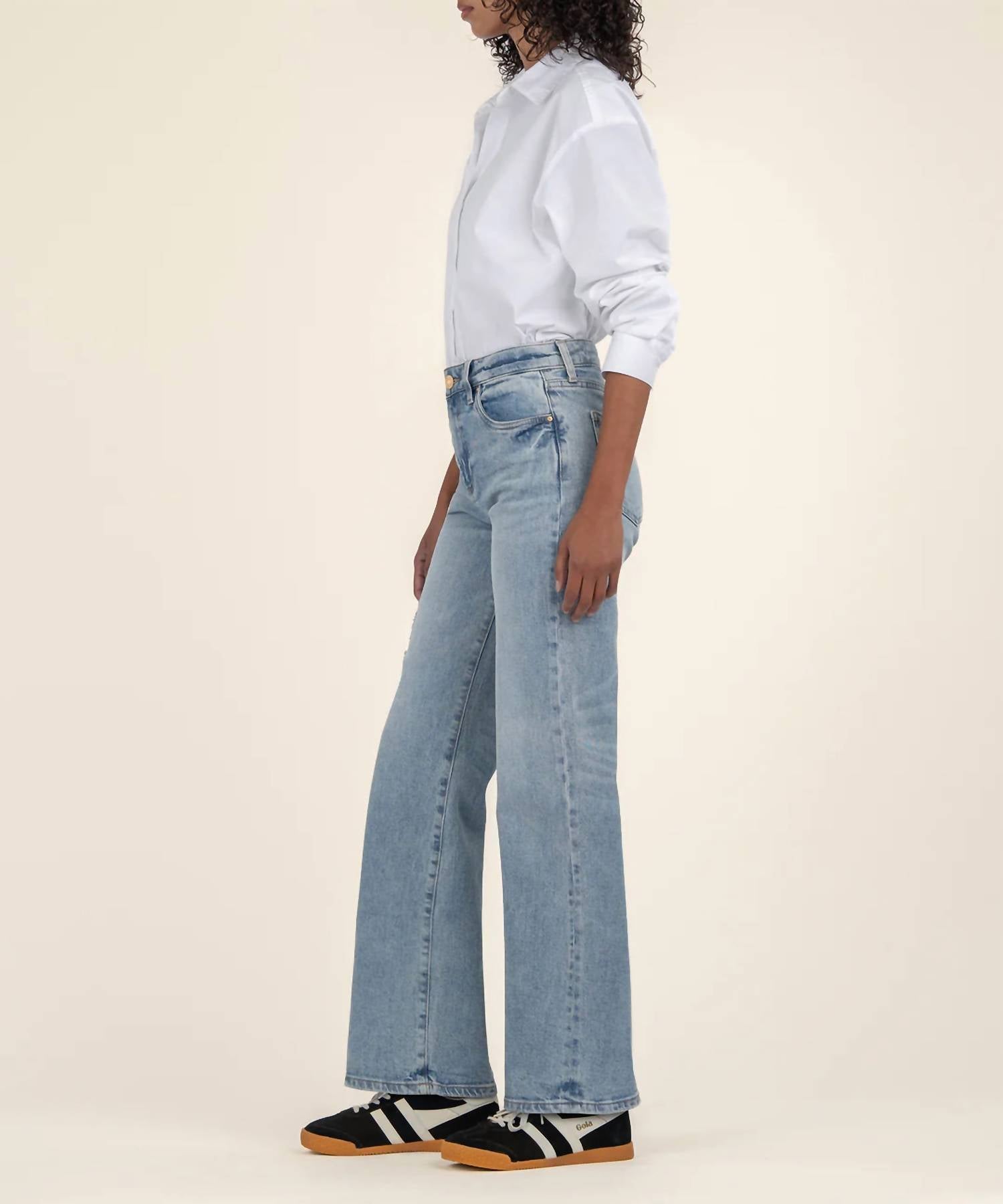 KUT FROM THE KLOTH Miller High Rise Wide Leg Jean in candescent - women's jeans - alternate view