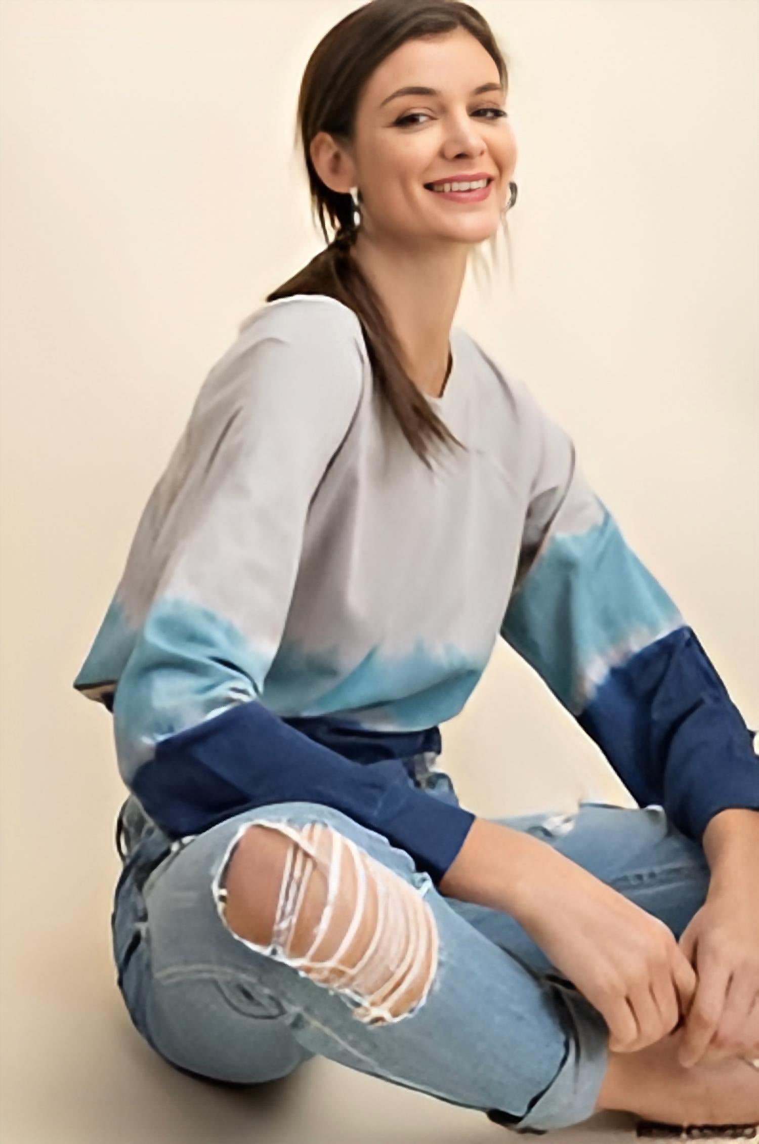 Kori - Dye Terry Long Sleeve Top