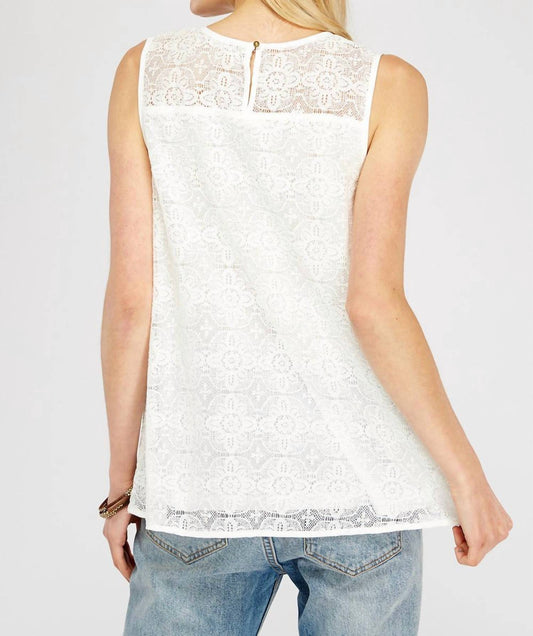 Entro - Floral Embroidered Lace Top