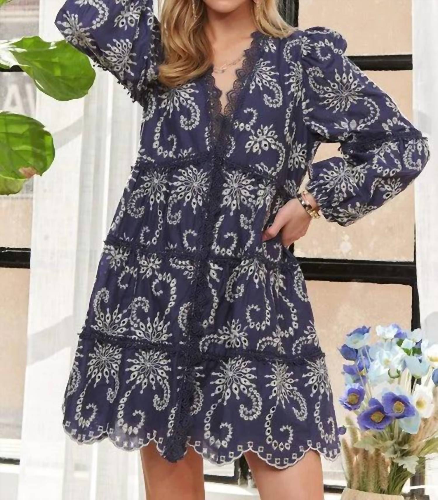 Adora - Puff Sleeve Floral Dress
