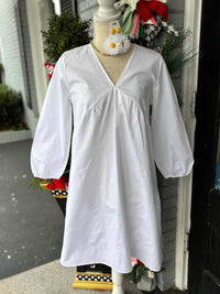 maude vivante Women's Addie Dress in white - women's dress - detail view
