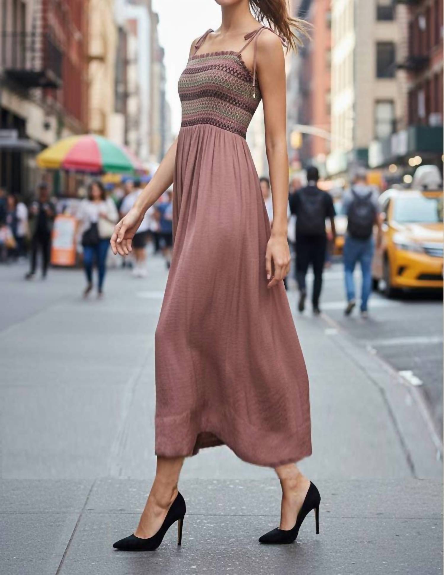 Vava - Multi-color Smocking Maxi Dress
