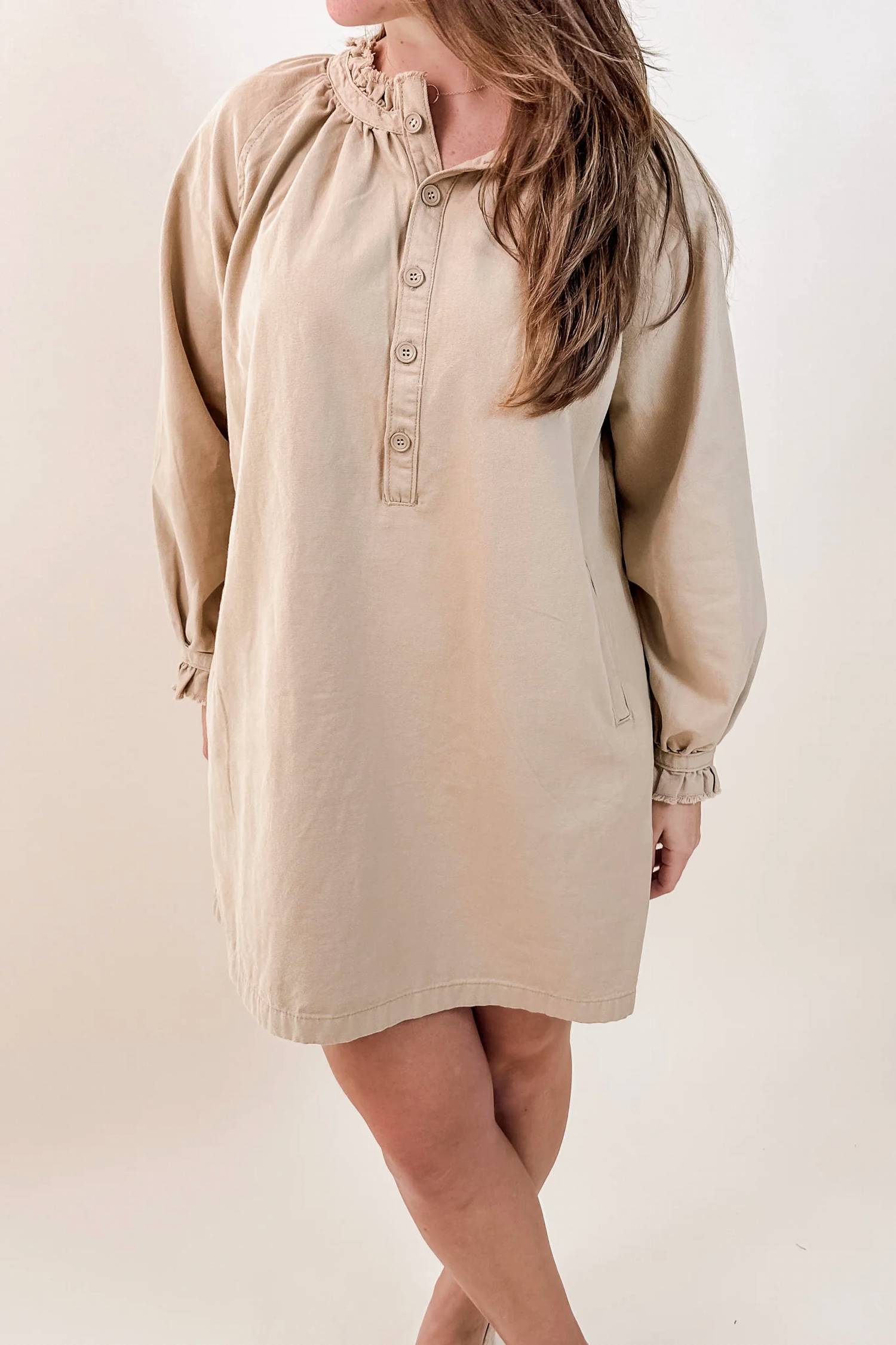 Grade & Gather - Enzyme Washed Twill Dress