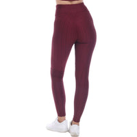 GOLDHAUS Tiktok Butt Lifting And Defining Leggings in burgundy - women's pants - detail view