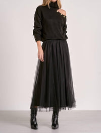 ELAN Open Shoulder Sweater in black - women's sweater - view 5