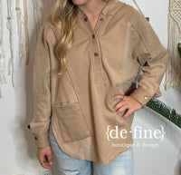 Blu Pepper - Jessica Raw Hem Hoodie