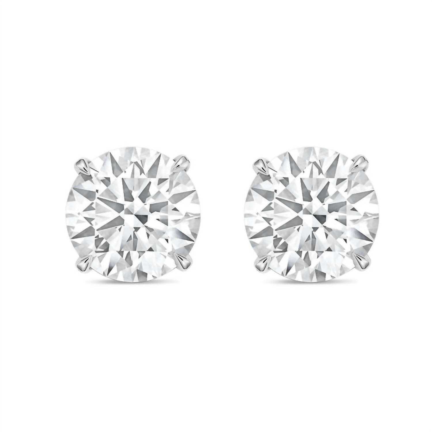 Diana M Jewels - 0.50 Cts Round Lab Grown Stud Earrings