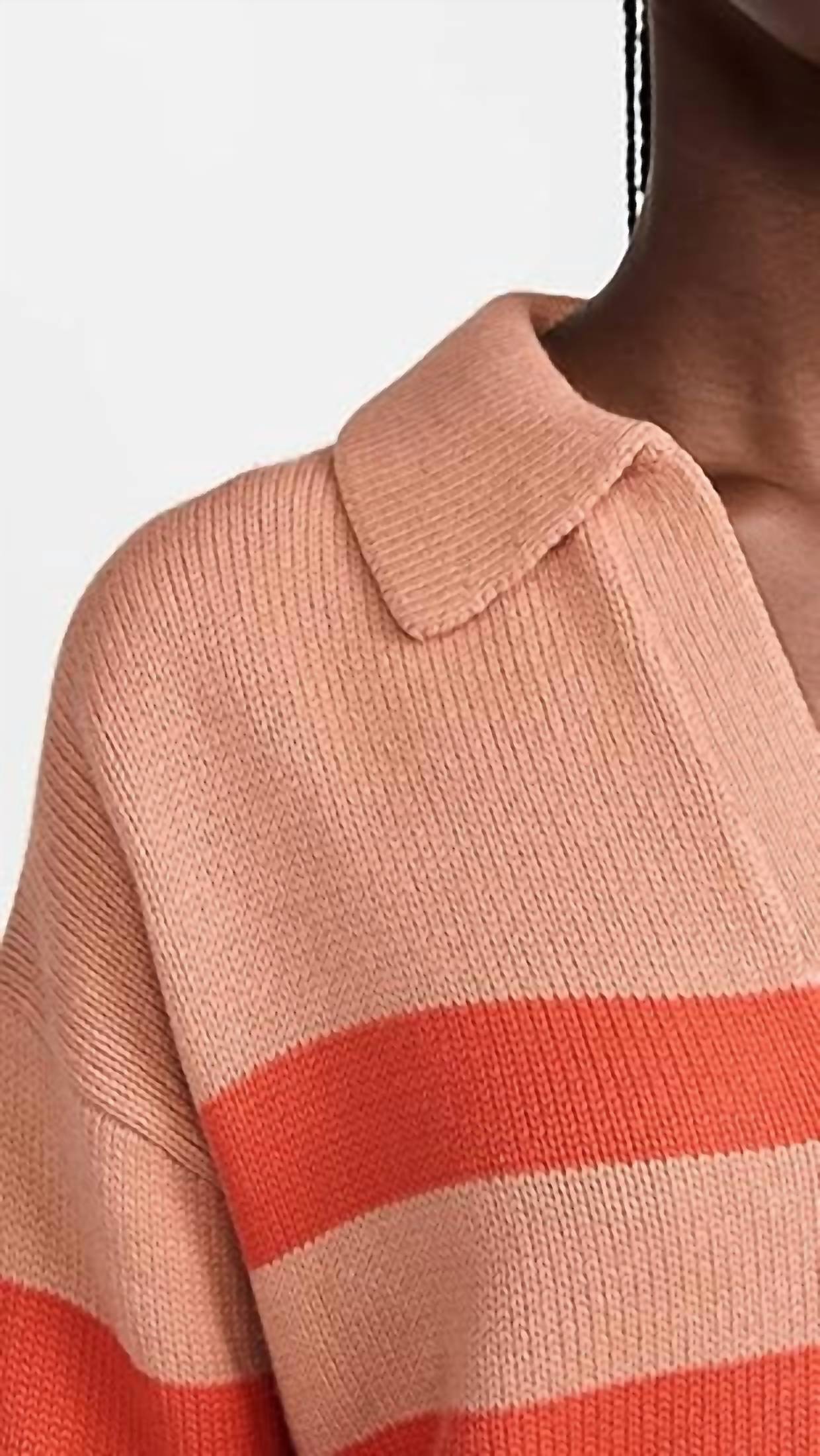 Velvet By Graham & Spencer - Lucie Striped Polo Sweater