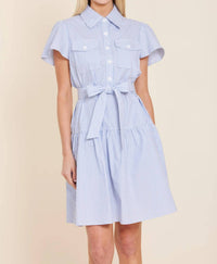Dolce Cabo - Stripe Belted Mini Dress