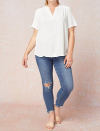 entro Classic Chic Top in ivory - women's blouse - view 6