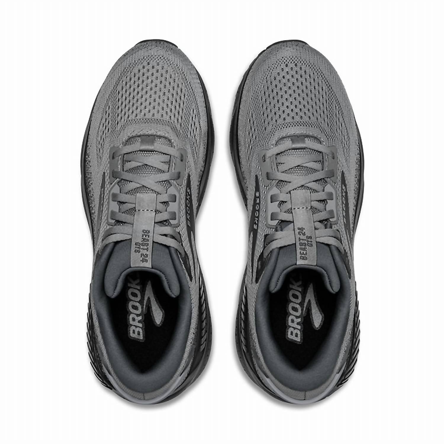 BROOKS Men's Beast Gts 24 Shoe in primer grey ebony 1 - men's sneaker - alternate view