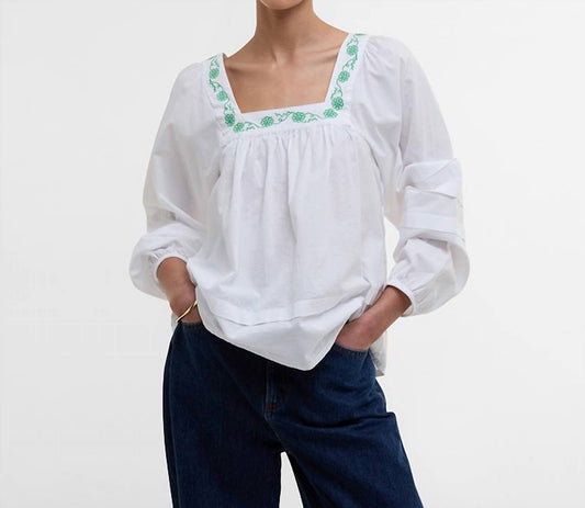 Barbour - Ash Embroidered Square Neck Top