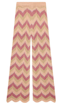 Nekane - Jacquard Zigzag Knitted Pants