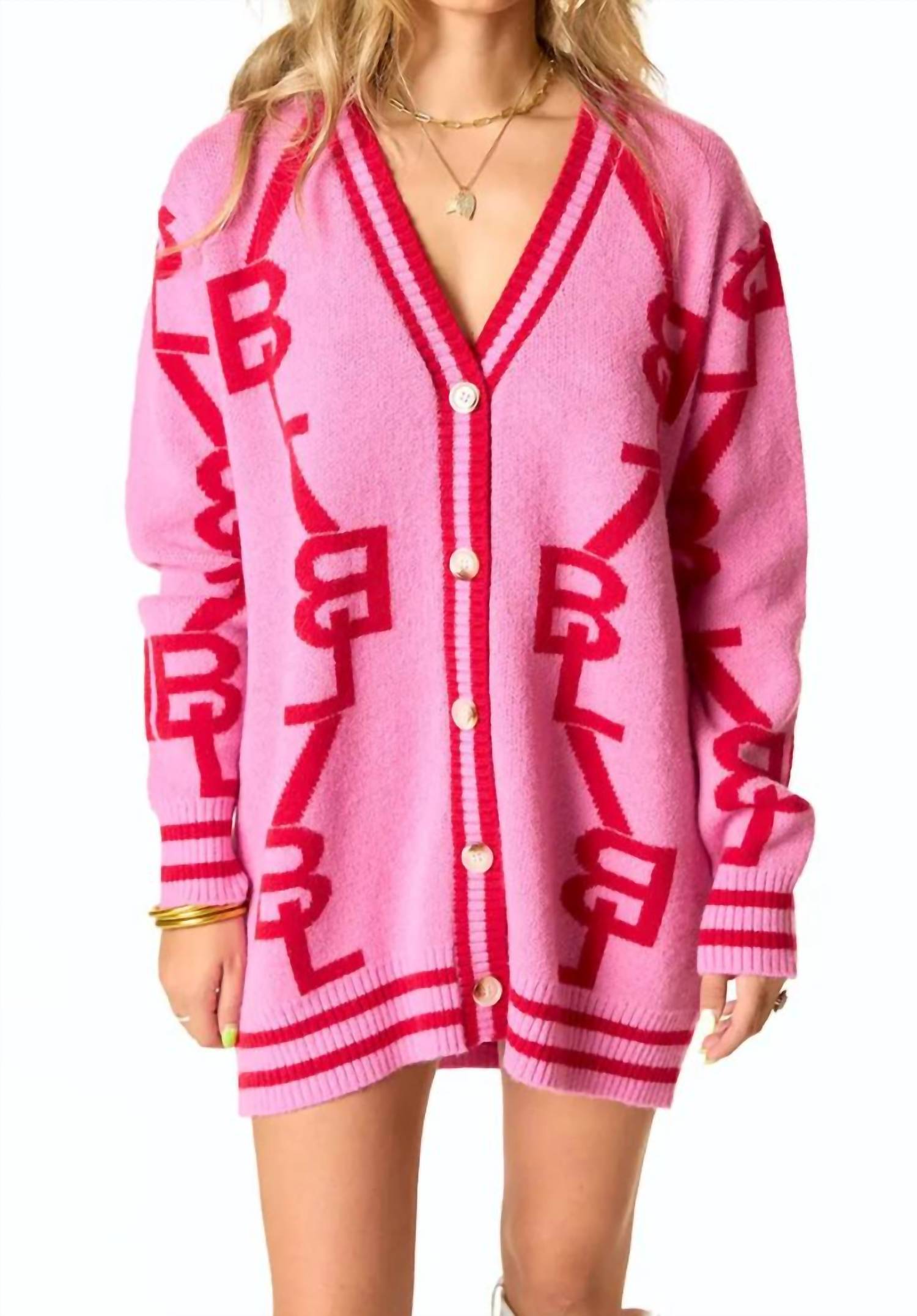 Buddylove - Varsity Lovey Knit Cardigan