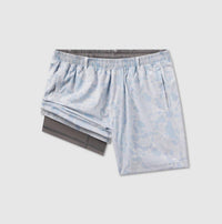 Southern Marsh Men's Billfish Lined Performance Shorts in mist blue - men's shorts - detail view
