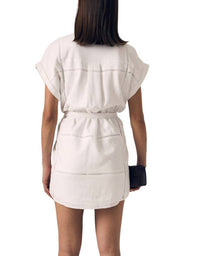 Le Jean - Eyelet Mini Shirtdress