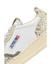 AUTRY Women's Medalist Low Sneaker in white diamond - women's sneaker - alternate view