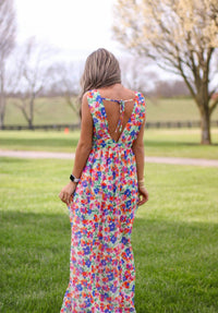 Meet Me in Santorini Floral Cosmo Dress in santorini floral cosmo dress in multi - women's dress - view 4