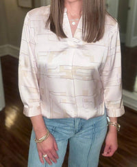 Lysse - Ashanti Roll Tab V Neck Top