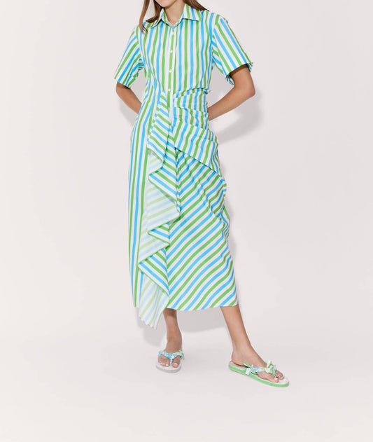 Rosie Assoulin - Gathered Ruffle Shirt Dress