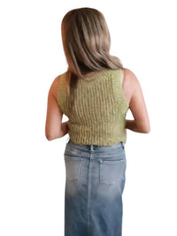 Blu Pepper - Crochet Knit Tank Top