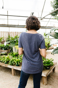 Swiss Dot V-Neck Top