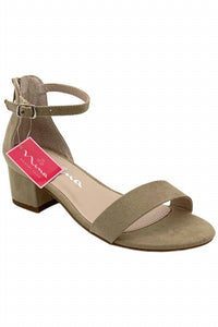 Nina Girls Hidi Back Zip Ankle Strap Sandal in alamo tan mic - kids' sandal