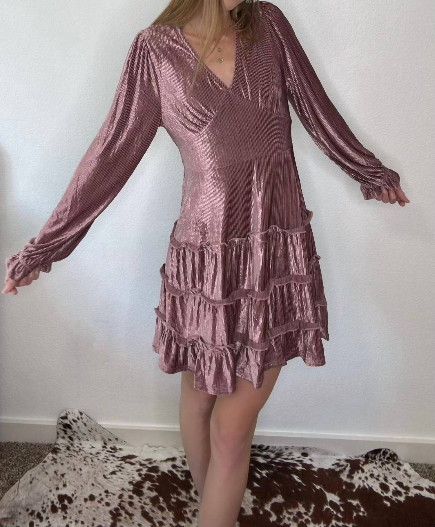 Very J - Allie Velvet Holiday Mini Dress