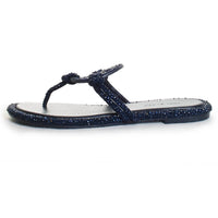 Tory Burch - Women's Miller Knotted Crystal Flip Flop Sandals