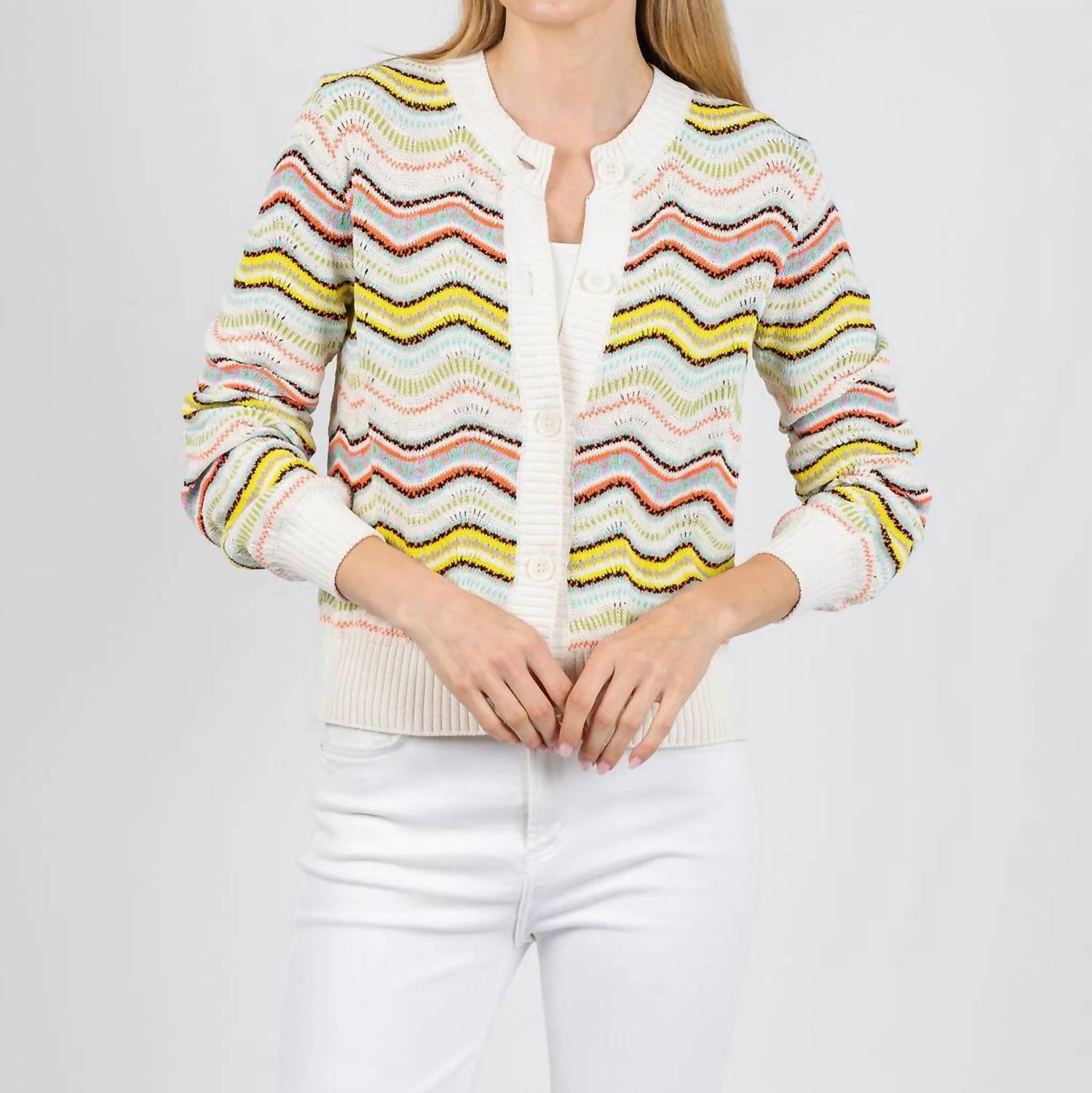 Aldo Martins - Kilie Waves Button Front Cardigan