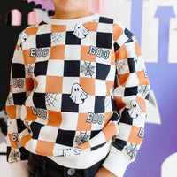 Sweet Wink - Boo Checkered Sweatshirt