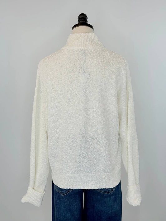 Sanctuary - Women's Boucle Front Zip Knit Bomber Sweater