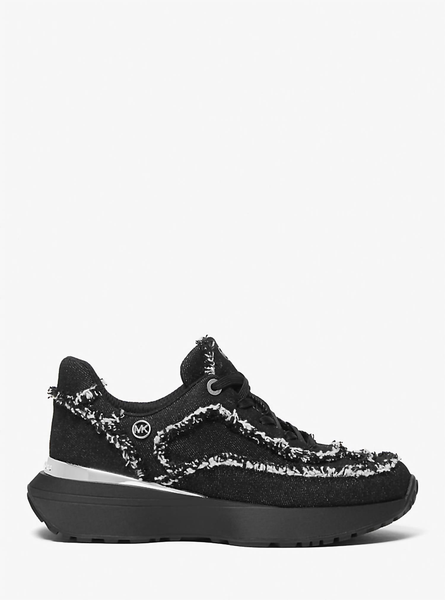 Michael Kors - Women's Ari Frayed Denim Trainer Shoes