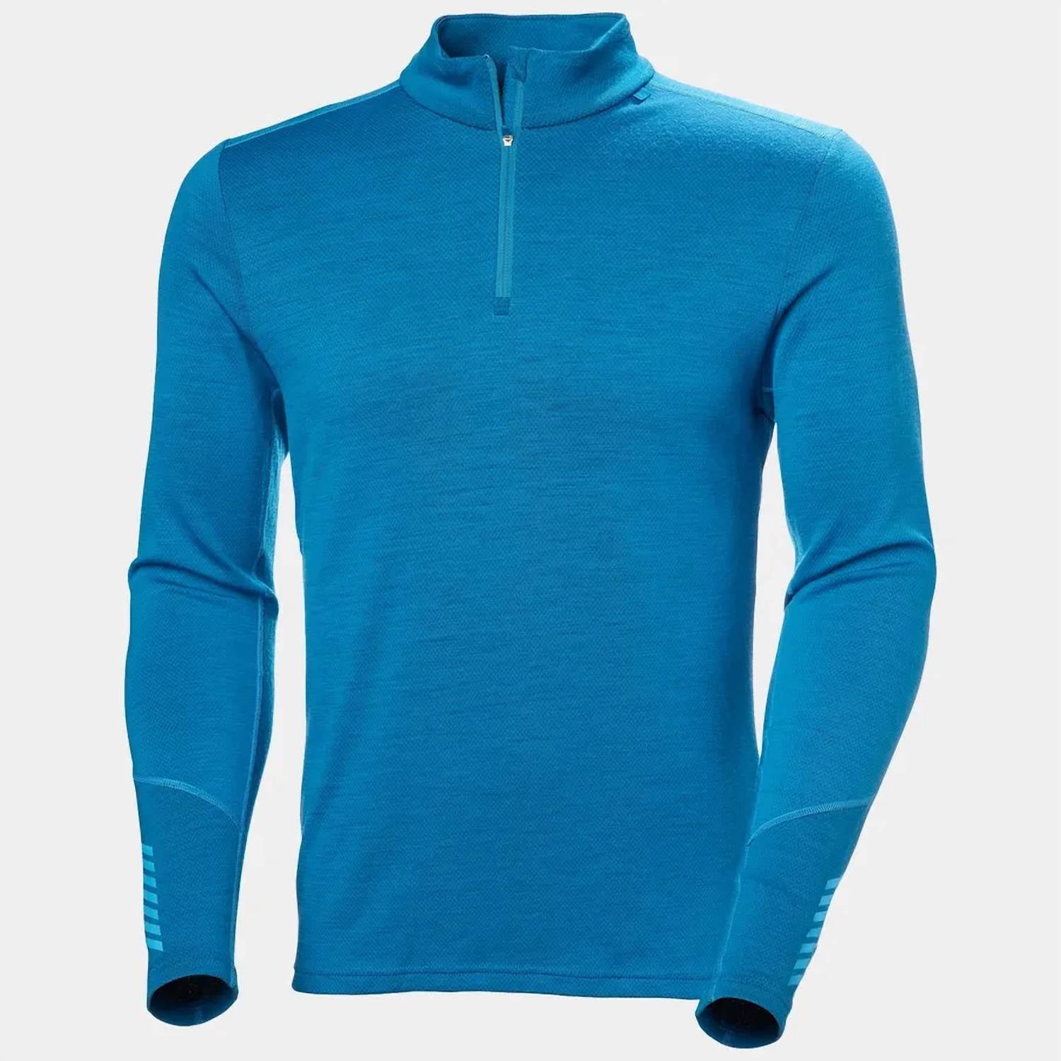 Helly Hansen Men's LIFA Merino Midweight 1/2 Zip Top in neptune blue - men's long sleeve top