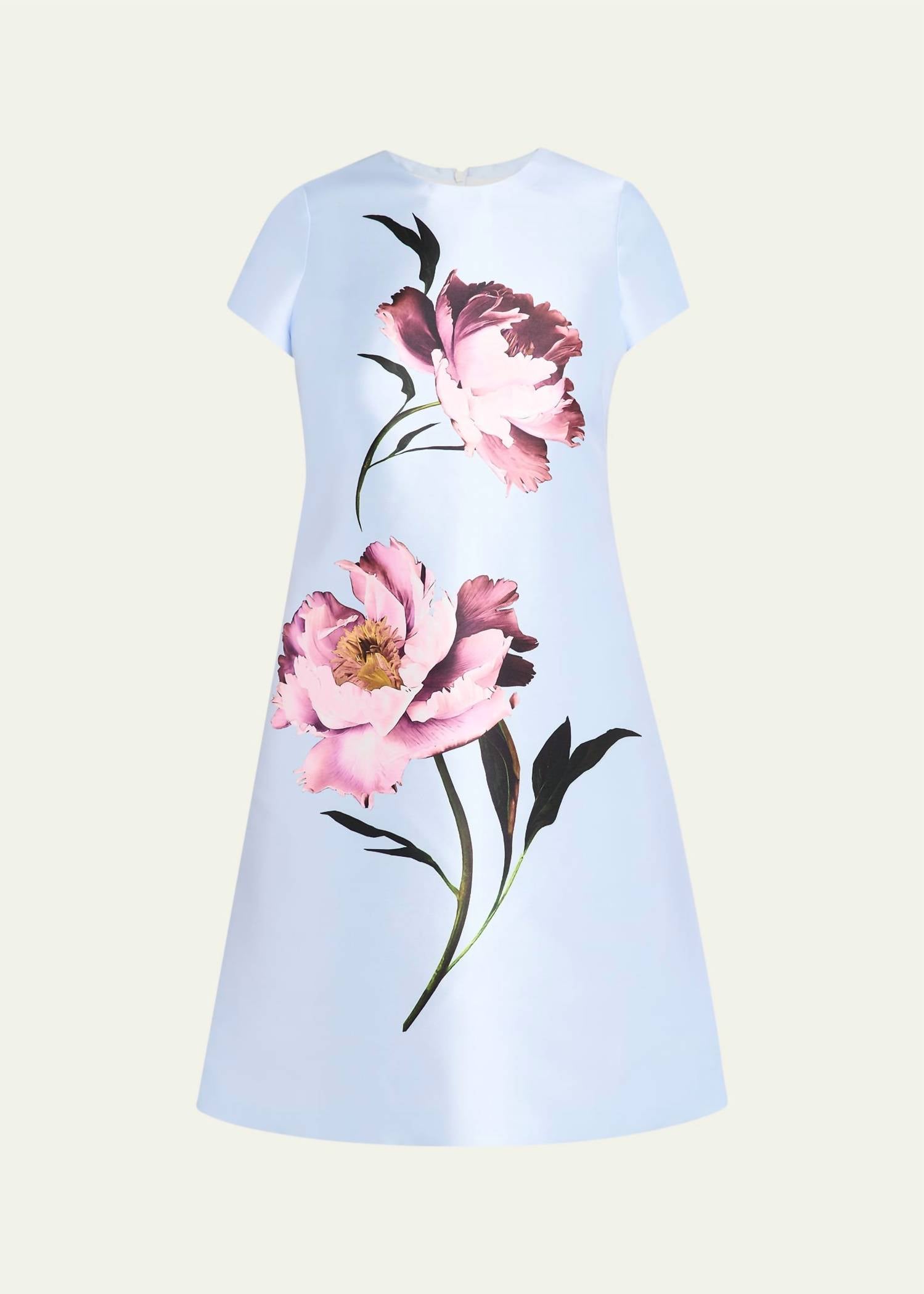 Teri Jon - Floral-Print Faille Dress