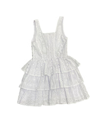 Flowers By Zoe - Girls Eyelet Tank Tiered Dress