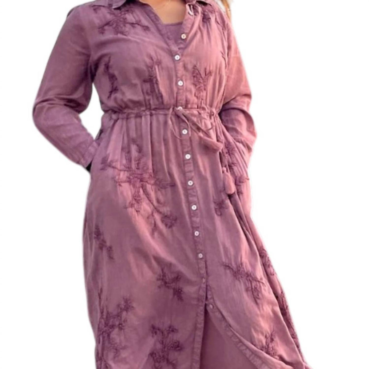 Kyla Seo - Women’s Henna Ankia Dress With Silk Slip On Dress