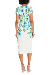 Maggy London - Cap Sleeve Floral Sheath Dress