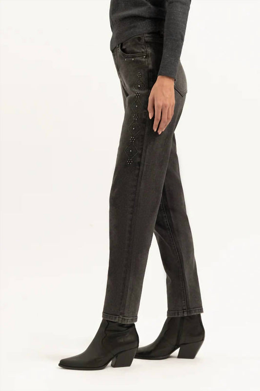 Florez - Straight Leg Studded Jeans