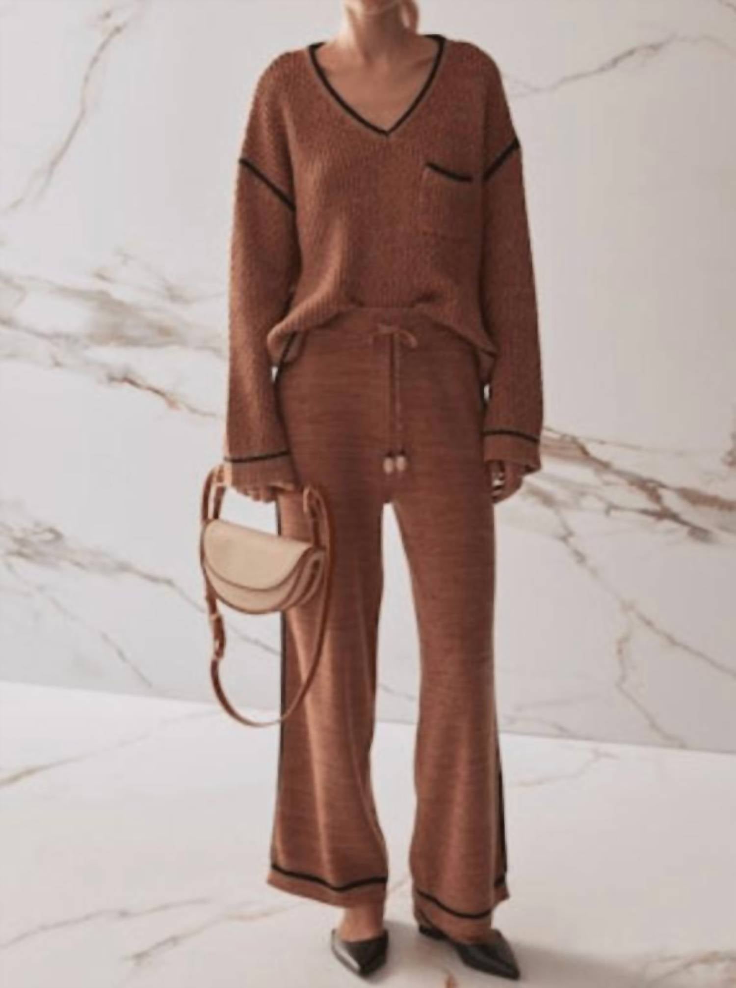 Sancia Tommy Knit Pants in willow - women's pants - alternate view