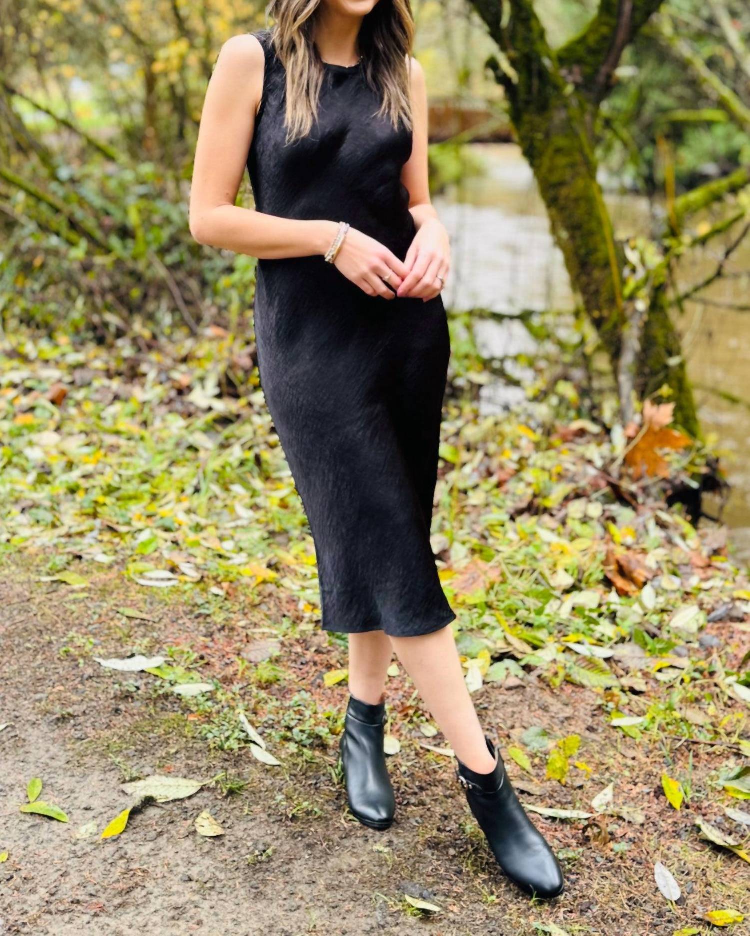 Michael Stars - Seema Hammered Satin Midi Dress