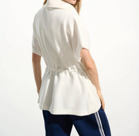 Joseph Ribkoff - Scuba Jersey Boxy Jacket With Drawstring Waist