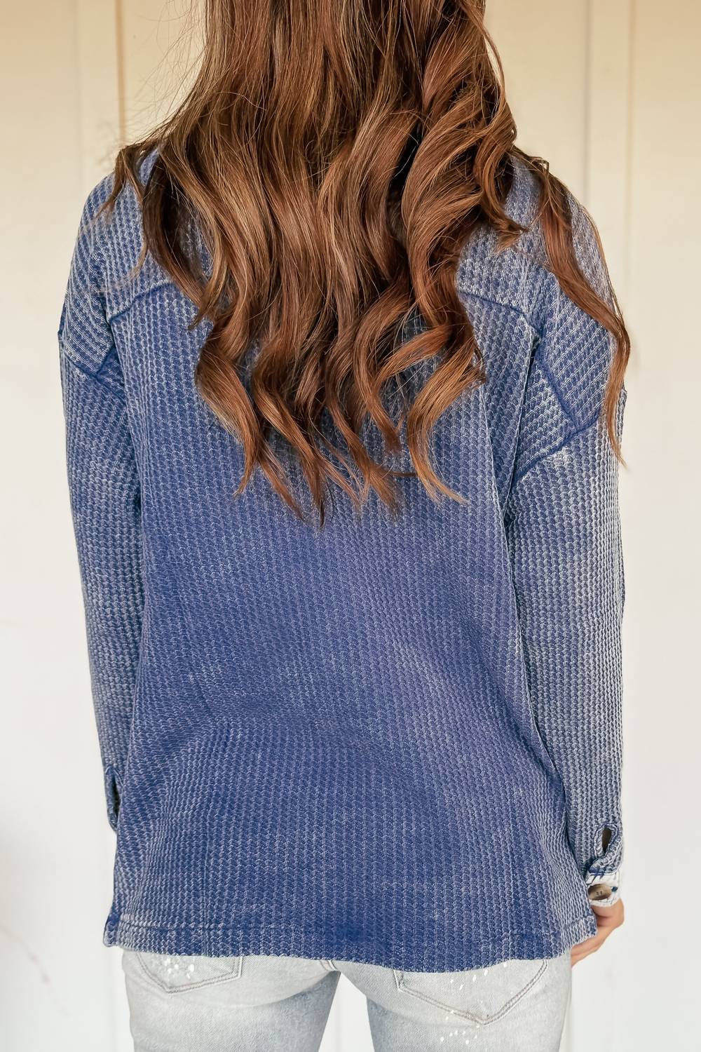 Zenana - Vintage Waffle Lightweight Shacket