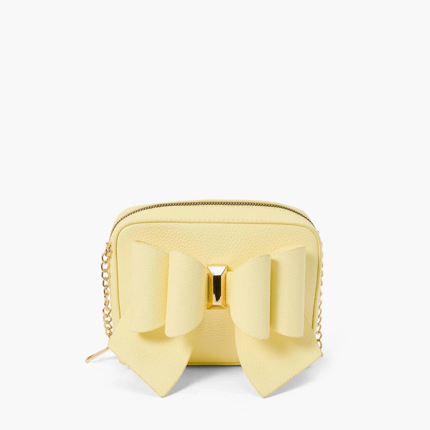 Like Dreams - Women's Mini Boxy Bow Vegan Crossbody Bag