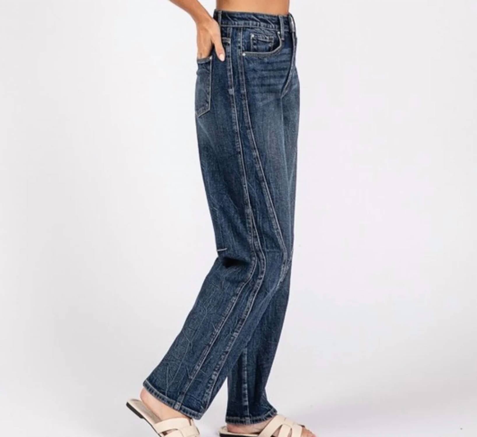 Petra153 - Women's High Rise Barrell Jeans