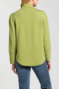Apny - Grommet Long Sleeve Placket Top