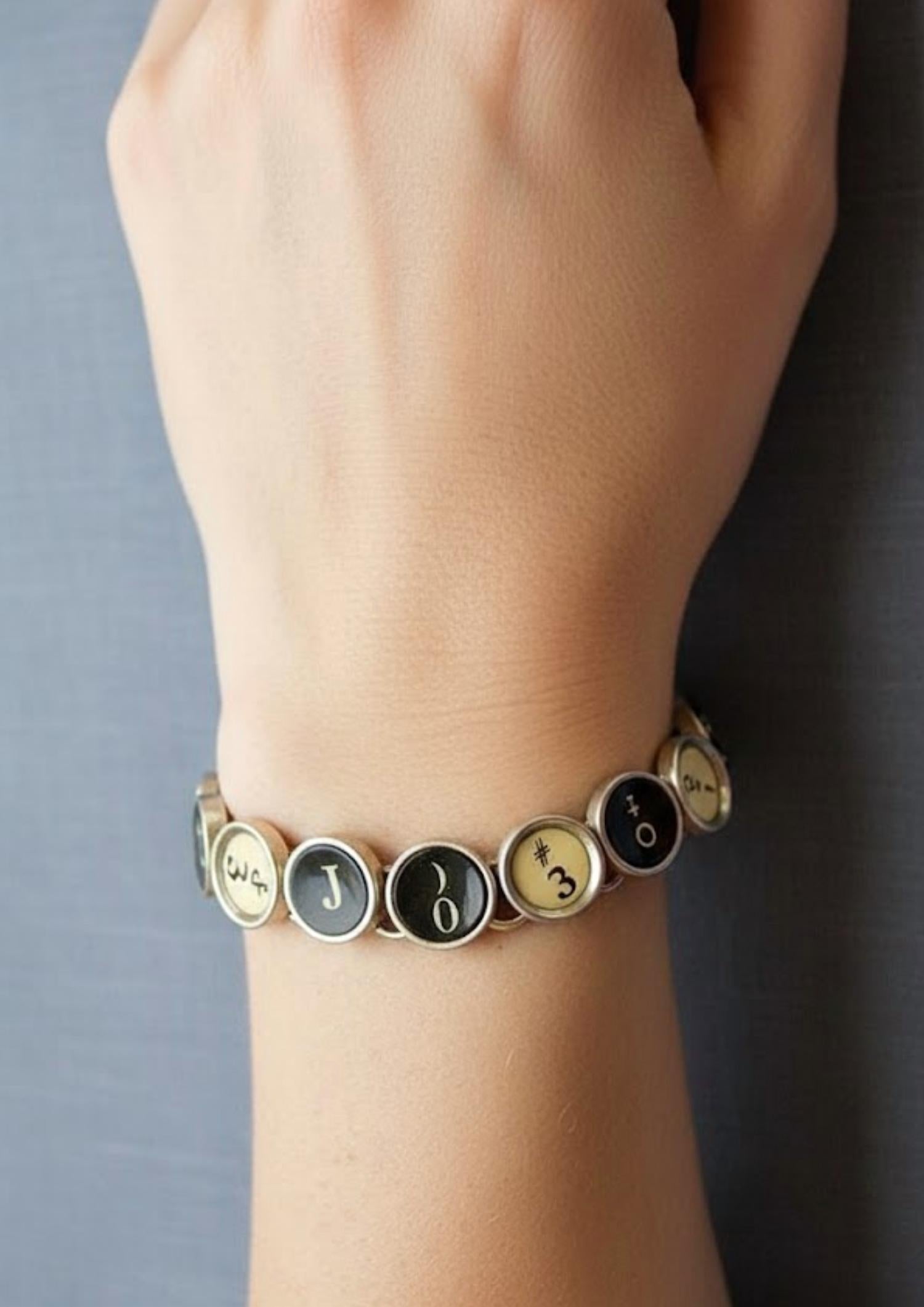 Joy Sparks Designs - Women's Typewriter Key Bracelet